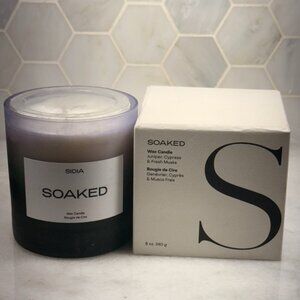SIDIA-Soaked Natural Candle (Juniper, Cypress, Fresh Musks) | Luxury Clean Beaty